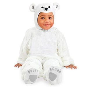 Charades Polar Bear White Plush Youth Infant Costume 6-18 Months